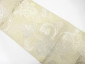 アンティーク　絽紗　葡萄模様織り出し袋帯（材料）